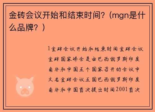 金砖会议开始和结束时间？(mgn是什么品牌？)